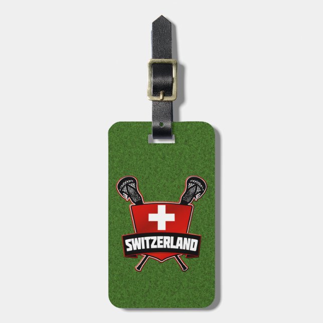 Vorlage des Schweizer Lacrosse Luggage Tag Gepäckanhänger (Vorderseite vertikal)