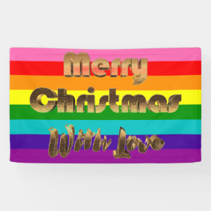 Vorlage des Weihnachtsregenbogen-Flaggen-Gay Banner
