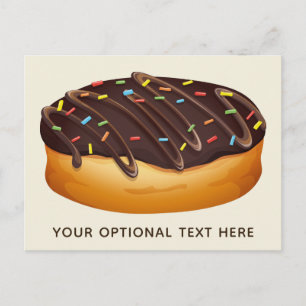 Vorlage Donut Illustration - benutzerdefinierter T Postkarte