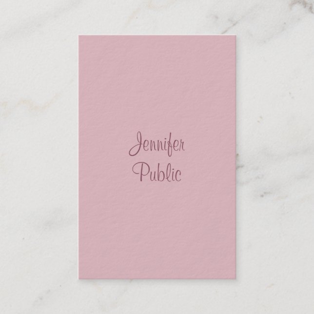 Vorlage Eleganter moderner handgeschriebener Skrip Visitenkarte (Vorderseite)