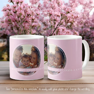Vorlage Foto Nachricht Andenken Familie Rosa C52 C Kaffeetasse