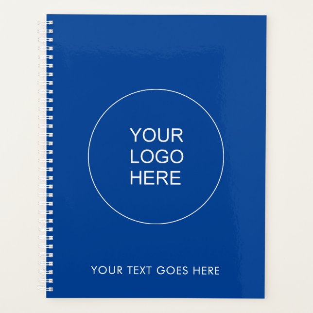 Vorlage Fügen Sie Ihren Logo-Text hier Deep Blue S Planer (Vorderseite)