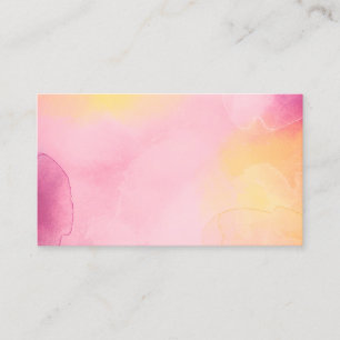 Vorlage für abstrakt rosa Visitenkarten in Aquarel Visitenkarte