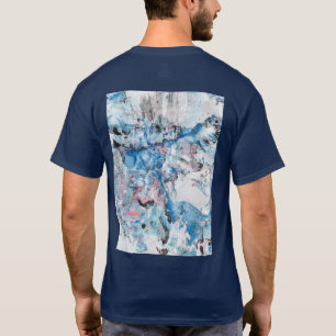 Vorlage für Abstrakte Art Navy Blue T-Shirt