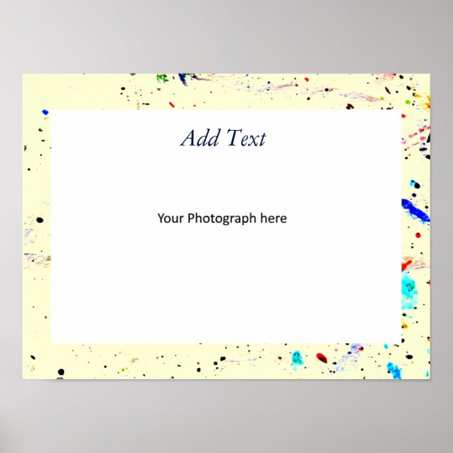 Vorlage für abstrakte Art Paint Splashes Spotty Poster (Vorne)