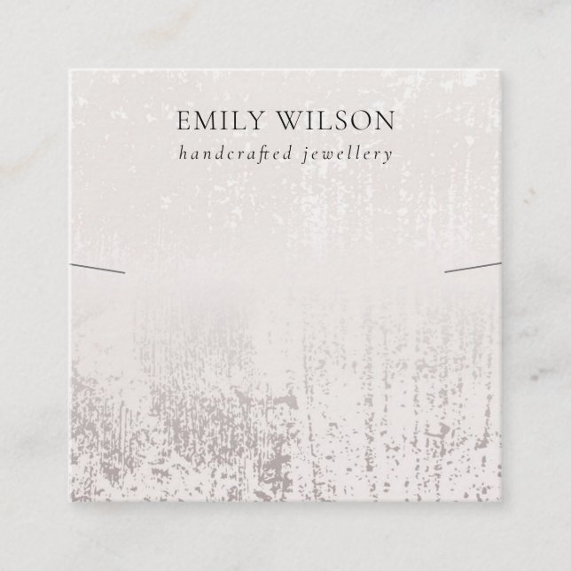Vorlage für abstrakte Silver Rainfall-Kette Quadratische Visitenkarte (Vorderseite)