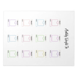 Vorlage für anpassbare Gewichtsabnahme-Tracker Notizblock