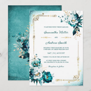 Vorlage für aquamarine Hochzeiten und Goldhochzeit