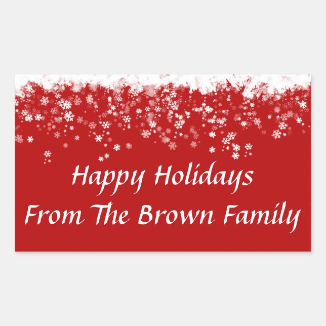 Vorlage für Aufkleber für den Happy Holidays-Umsch (Vorderseite)