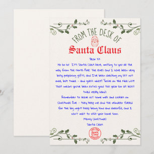 Vorlage für bearbeitbaren Santa Letter