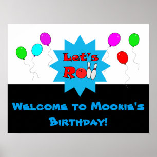 Vorlage für benutzerdefinierte Bowling-Poster Poster