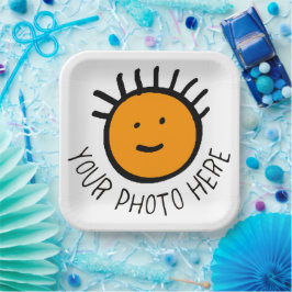 Vorlage für benutzerdefinierte Foto-12-TELLER mit  Pappteller