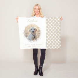 Vorlage für benutzerdefinierte Heimfotos auf Beige Fleecedecke