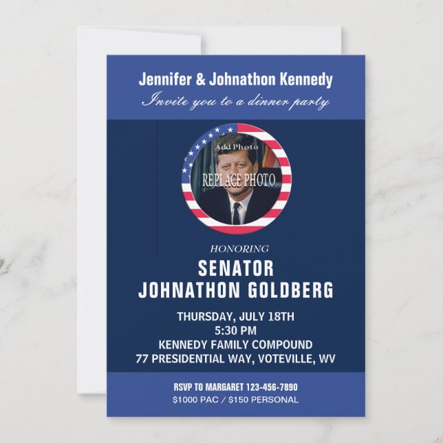 Vorlage für benutzerdefinierte politische Kampagne (Vorderseite)