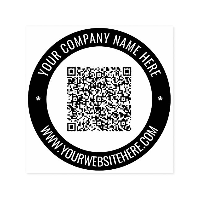 Vorlage für benutzerdefinierte QR-Codenamen Websit Permastempel (Design)