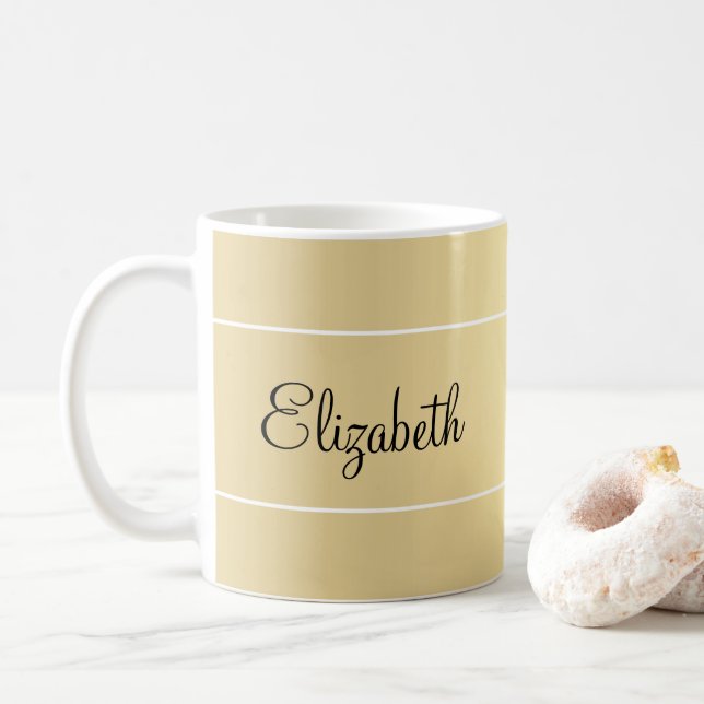Vorlage für benutzerdefinierte Skriptnamen Elegant Kaffeetasse (Mit Donut)