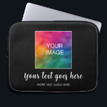 Vorlage für benutzerdefinierte Textbildarstellung Laptopschutzhülle<br><div class="desc">Das Logo des Foto Picture Business Company Add Text Template Elegant Modern Neopren 10-Zoll-Laptop-Sieb.</div>