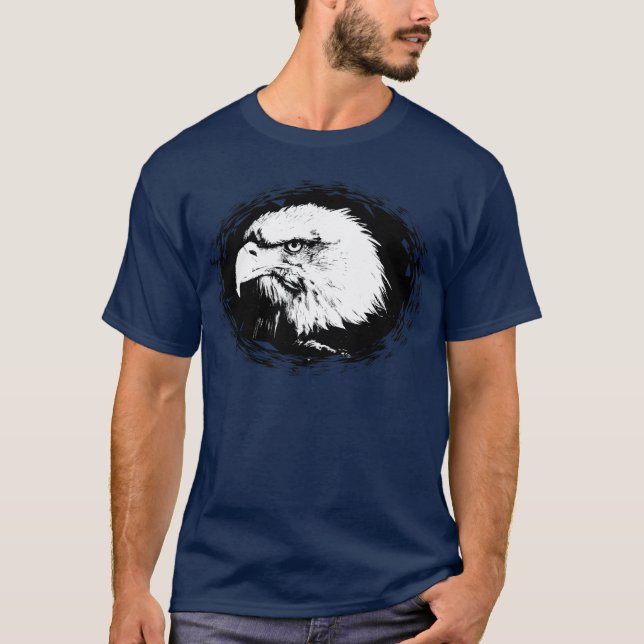 Vorlage für benutzerdefinierte Tiereleganten Adler T-Shirt (Vorderseite)