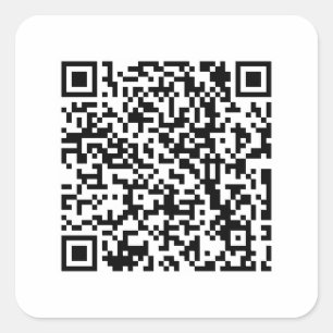 Vorlage für benutzerdefinierten QR-Code Quadratischer Aufkleber