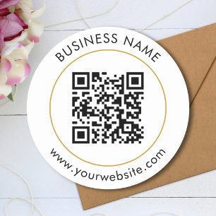 Vorlage für benutzerdefinierten QR-Code Runder Aufkleber