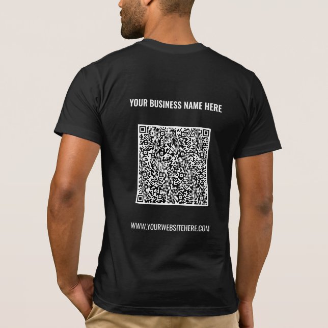 Vorlage für benutzerdefinierten QR-Code und T - Sh T-Shirt (Rückseite)