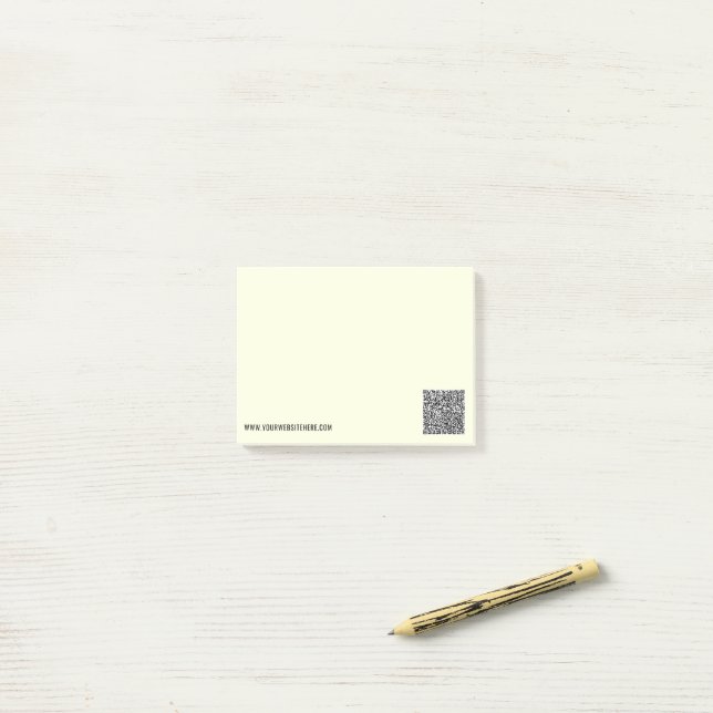 Vorlage für benutzerdefinierten QR-Code und Websit Post-it Klebezettel (Auf Schreibtisch)