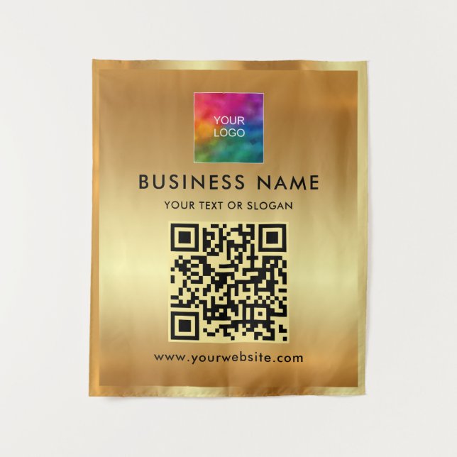 Vorlage für benutzerdefiniertes Firmenlogo Hinzufü Wandteppich (Vorderseite)