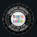 Vorlage für benutzerdefiniertes Logo und Text-Gesc Dartscheibe<br><div class="desc">Benutzerdefinierte Farben und Schriftart - Entwerfen Sie Ihre eigenen Personalisierten Dartboards mit der Website für Firmenlogo oder einem Geschenk für benutzerdefiniertes Werbematerial für Geschäftsunterlagen - Fügen Sie Ihren Namen hinzu - Firma / Adresse / Logo - Foto oder QR-Code / Website oder E-Mail oder Telefon / mehr - Vergrössern und...</div>