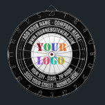 Vorlage für benutzerdefiniertes Logo und Text-Gesc Dartscheibe<br><div class="desc">Benutzerdefinierte Farben und Schriftart - Entwerfen Sie Ihre eigenen Personalisierten Dartboards mit der Website für Firmenlogo oder einem Geschenk für benutzerdefiniertes Werbematerial für Geschäftsunterlagen - Fügen Sie Ihren Namen hinzu - Firma / Adresse / Logo - Foto oder QR-Code / Website oder E-Mail oder Telefon / mehr - Vergrössern und...</div>