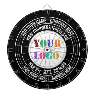Vorlage für benutzerdefiniertes Logo und Text-Gesc Dartscheibe