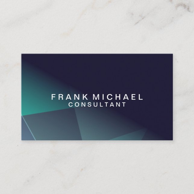 Vorlage für berufliche, moderne Blue Business Card Visitenkarte (Vorderseite)