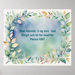 Vorlage für Bibelversen, Werteplakatpapier (Matte) Poster