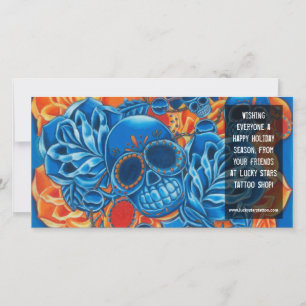 Vorlage für blaue und orangefarbene Skulls Fotokar
