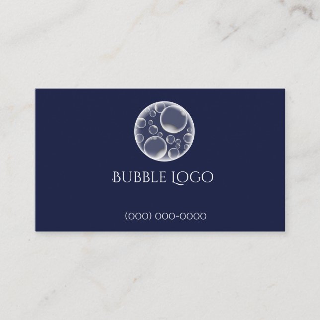 Vorlage für Buble-Logo-Visitenkarten Visitenkarte (Vorderseite)
