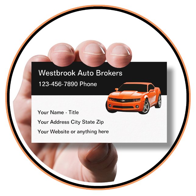 Vorlage für Coole Auto Broker Moderne Visitenkarte (Von Creator hochgeladen)