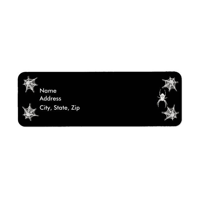 Vorlage für Creepy Spider & Web Address Labels (Vorne)