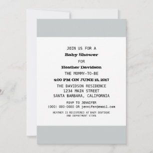 Vorlage für das Baby-Dusche-Party