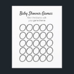 Vorlage für das Baby Shower Game Flyer<br><div class="desc">Babydusche Bingo Theme Vorlagen für Spiele</div>
