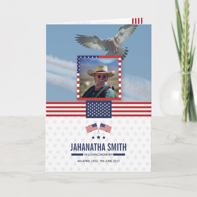 Vorlage für das Beerdigungsprogramm der Militärarm (Vorderseite)