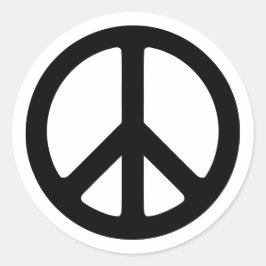 Vorlage für das Black Peace Symbol Runder Aufkleber