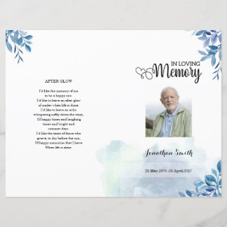 Vorlage für das Blue-Blatt-Beerdigungsprogramm