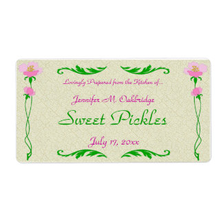 Vorlage für das Blumen-Zuhause-Canning-Jar-Label