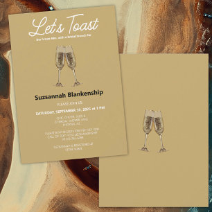 Vorlage für das Brautparty Champagne Flute Toast