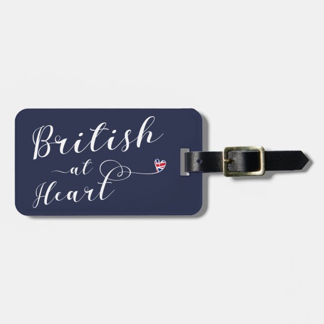 Vorlage für das Britische Gepäck am Herzen des Lan Gepäckanhänger (Vorderseite horizontal)
