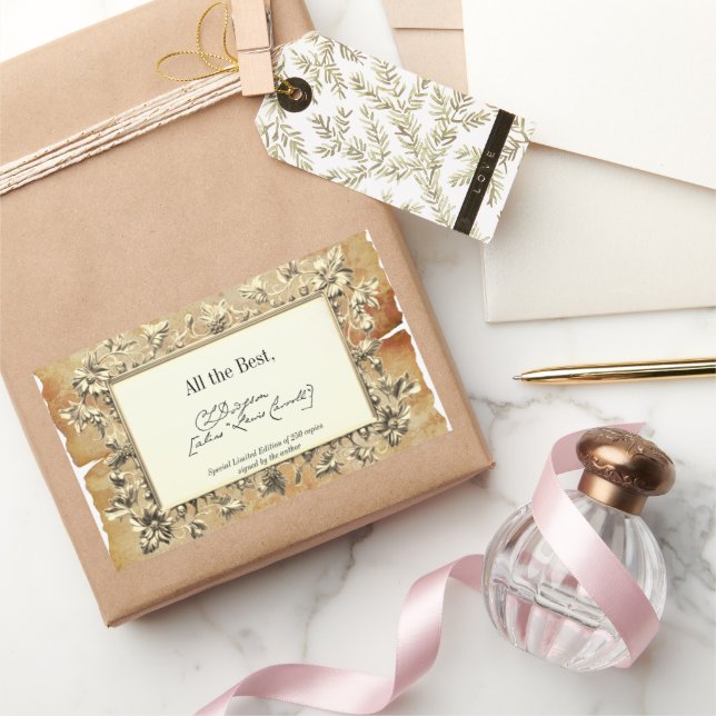 Vorlage für das Buchzeichen der extravaganten Blum Rechteckiger Aufkleber (Schenken)