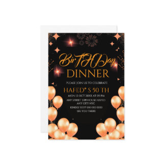 Vorlage für das digitale Geburtstagsessen, schwarz