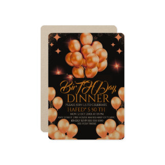 Vorlage für das digitale Geburtstagsessen, schwarz