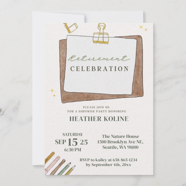 Vorlage für das digitale Party für den Lehrer zur  (Vorderseite)