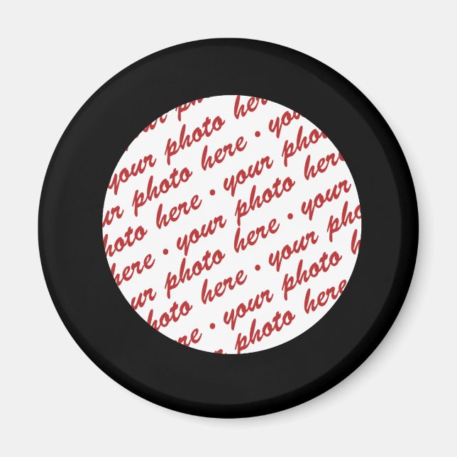 Vorlage für das einfache Schwarze Foto Magnet (Vorne)