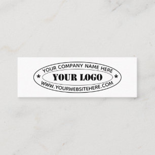 Vorlage für das Firmenlogo Benutzerdefinierte Text Mini Visitenkarte